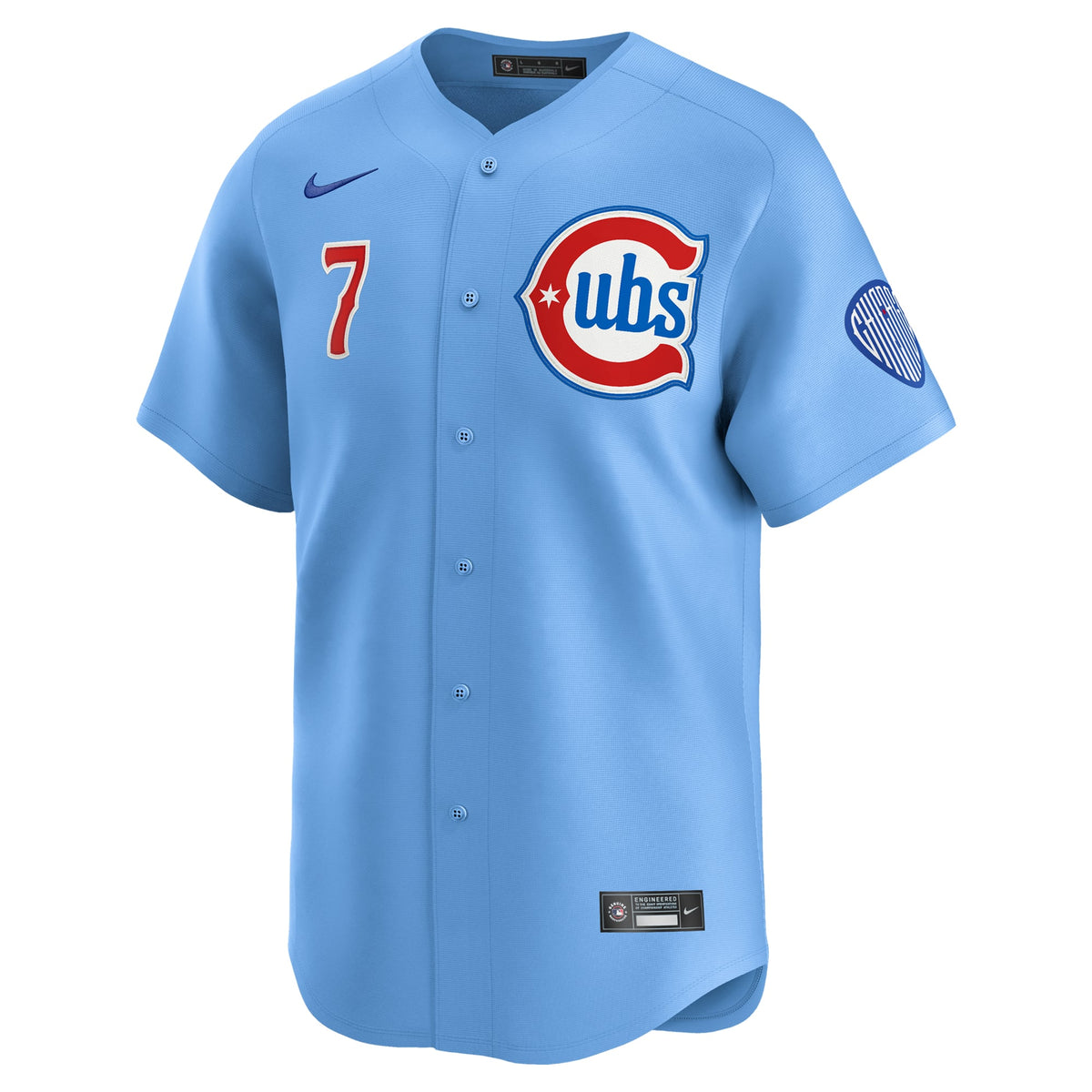 Men's Chicago Cubs Dansby Swanson Nike Baby Blue 2nd Alternate Limited Player Jersey - 3