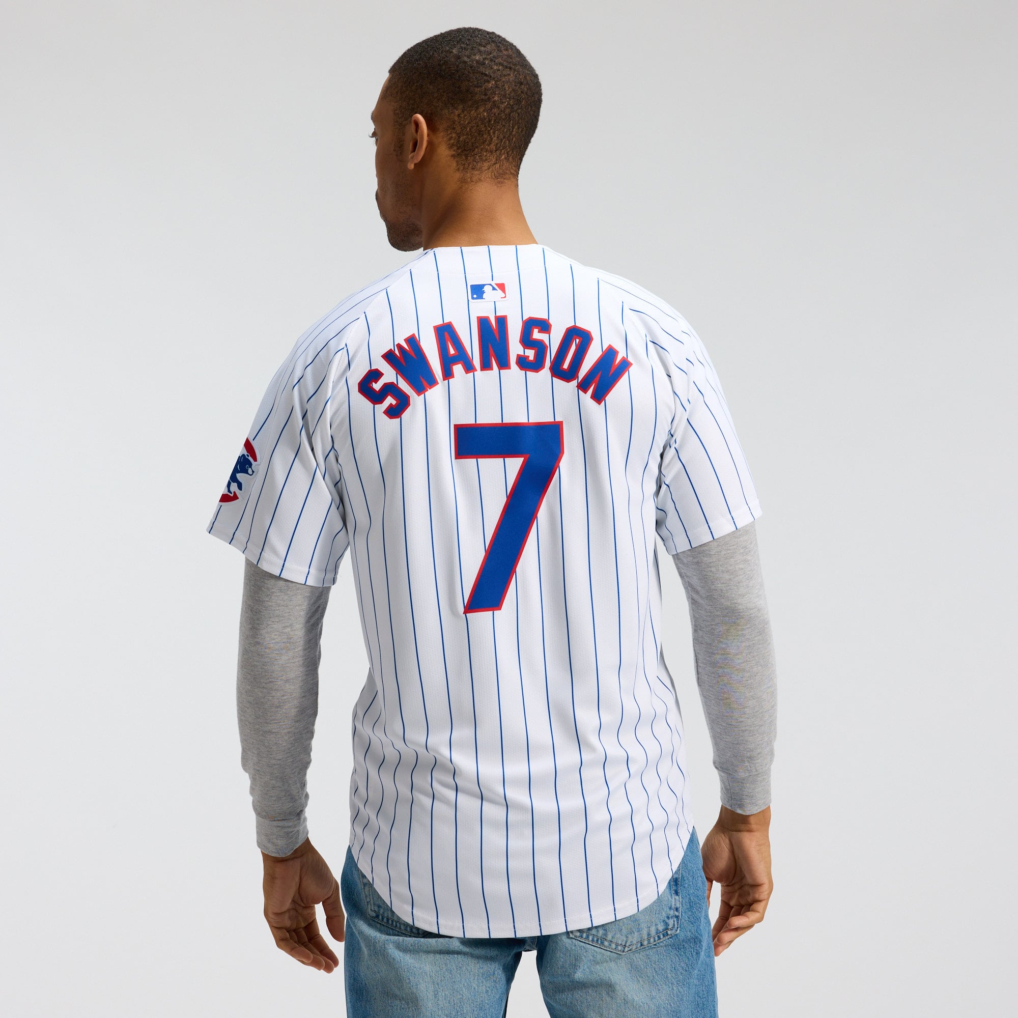 Men's Chicago Cubs Dansby Swanson Nike White Home Limited Player Jersey - 4