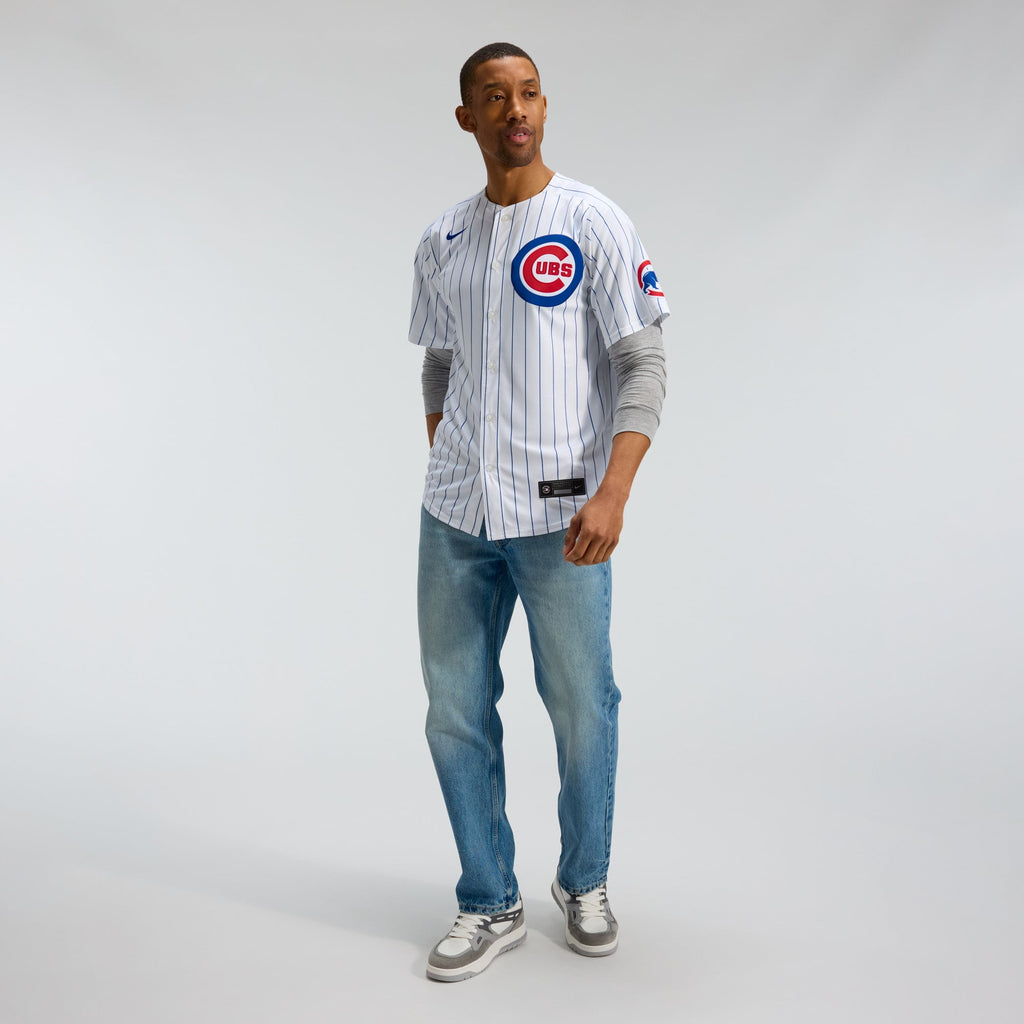Men's Chicago Cubs Dansby Swanson Nike White Home Limited Player Jersey - 5
