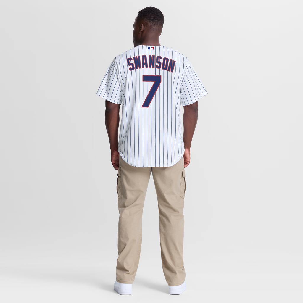 Men's Chicago Cubs Dansby Swanson Nike White Home Replica Jersey - 6