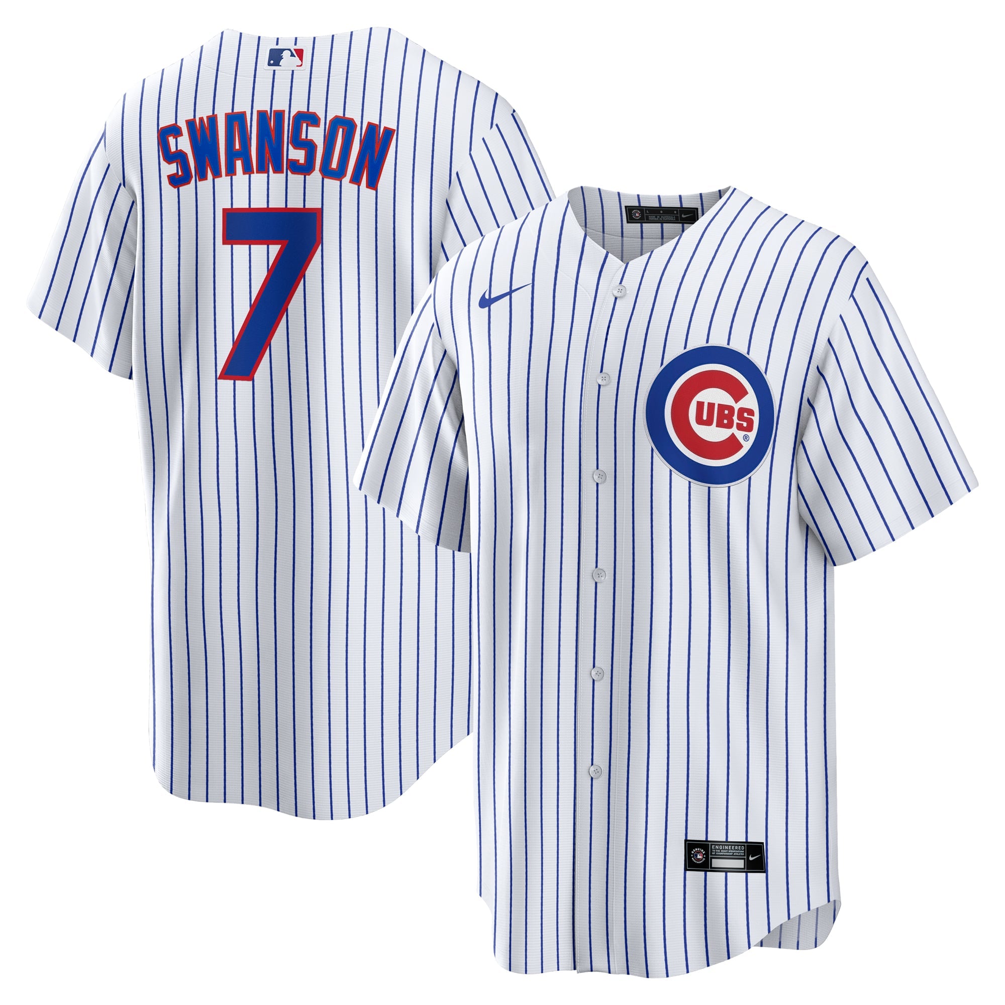 Men's Chicago Cubs Dansby Swanson Nike White Replica Player Jersey - 2