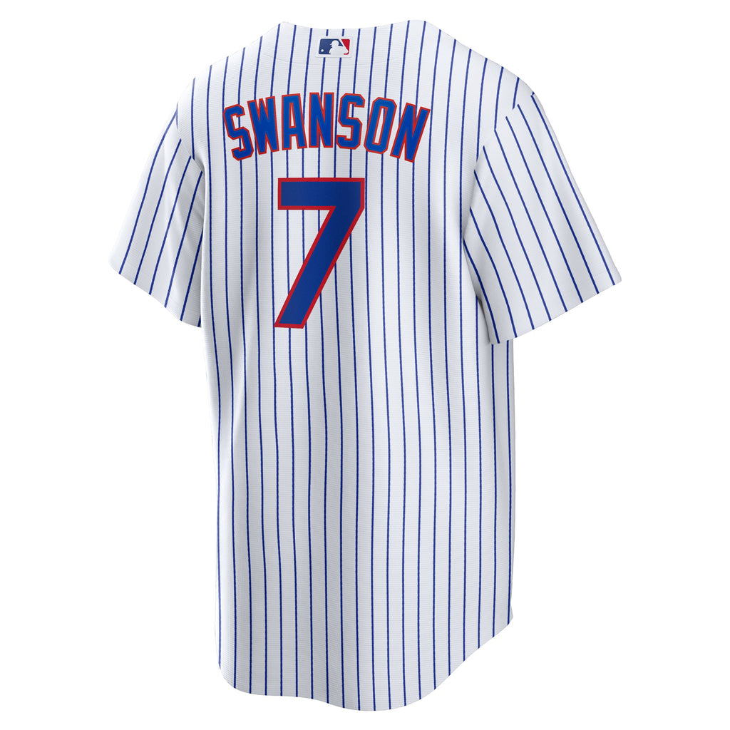 Men's Chicago Cubs Dansby Swanson Nike White Replica Player Jersey - 4