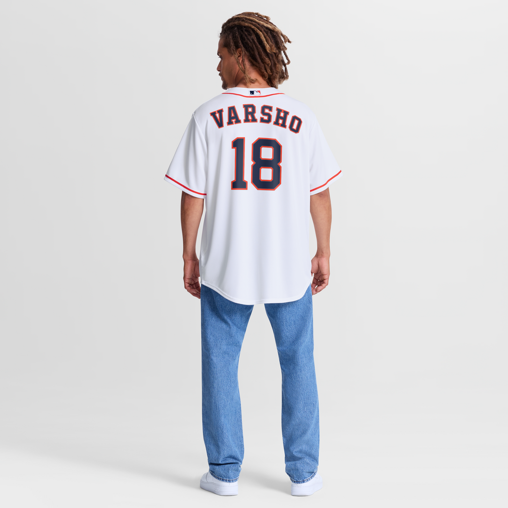 Men's Houston Astros Daulton Varsho Nike White Home Replica Jersey - 4