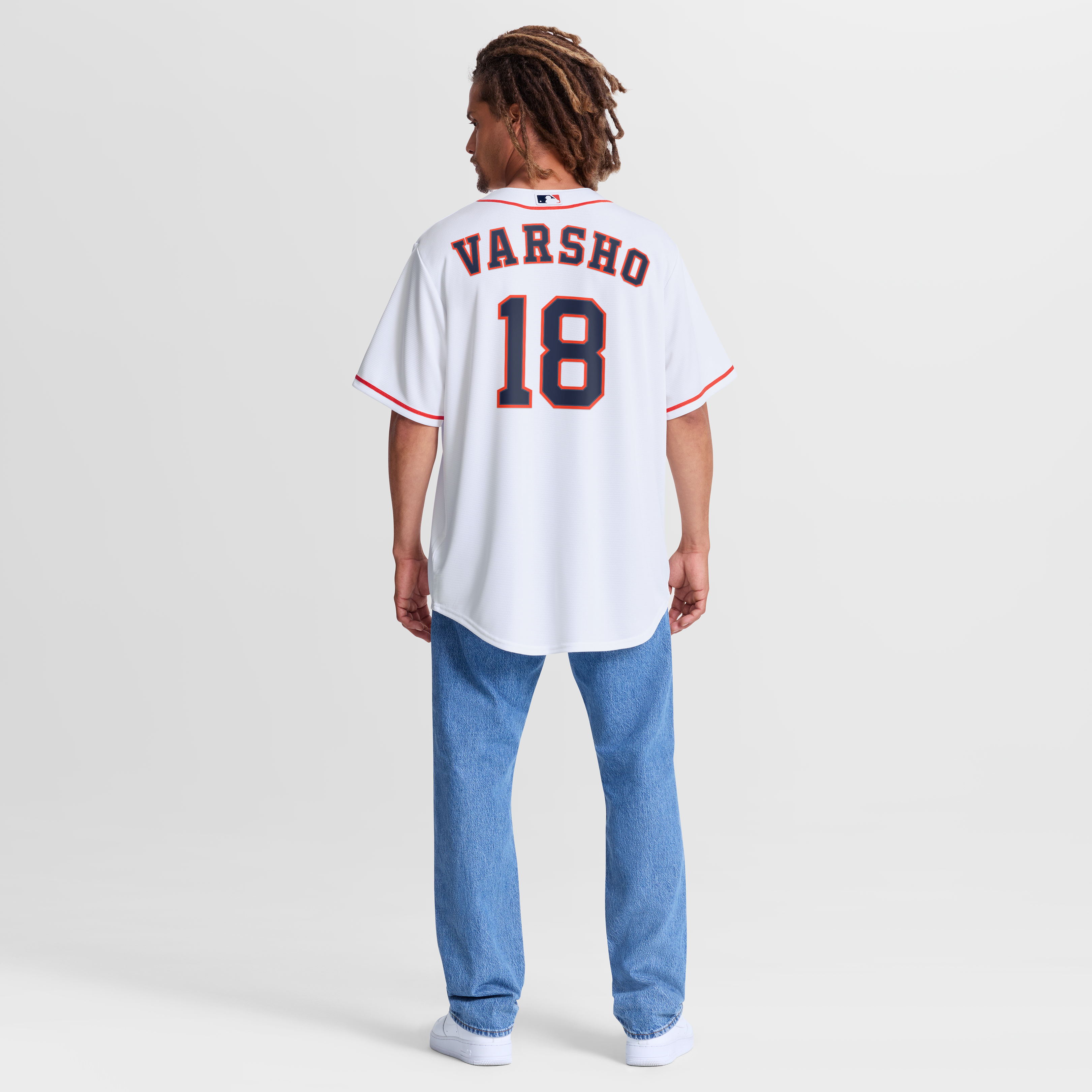 Men's Houston Astros Daulton Varsho Nike White Home Replica Jersey - 4