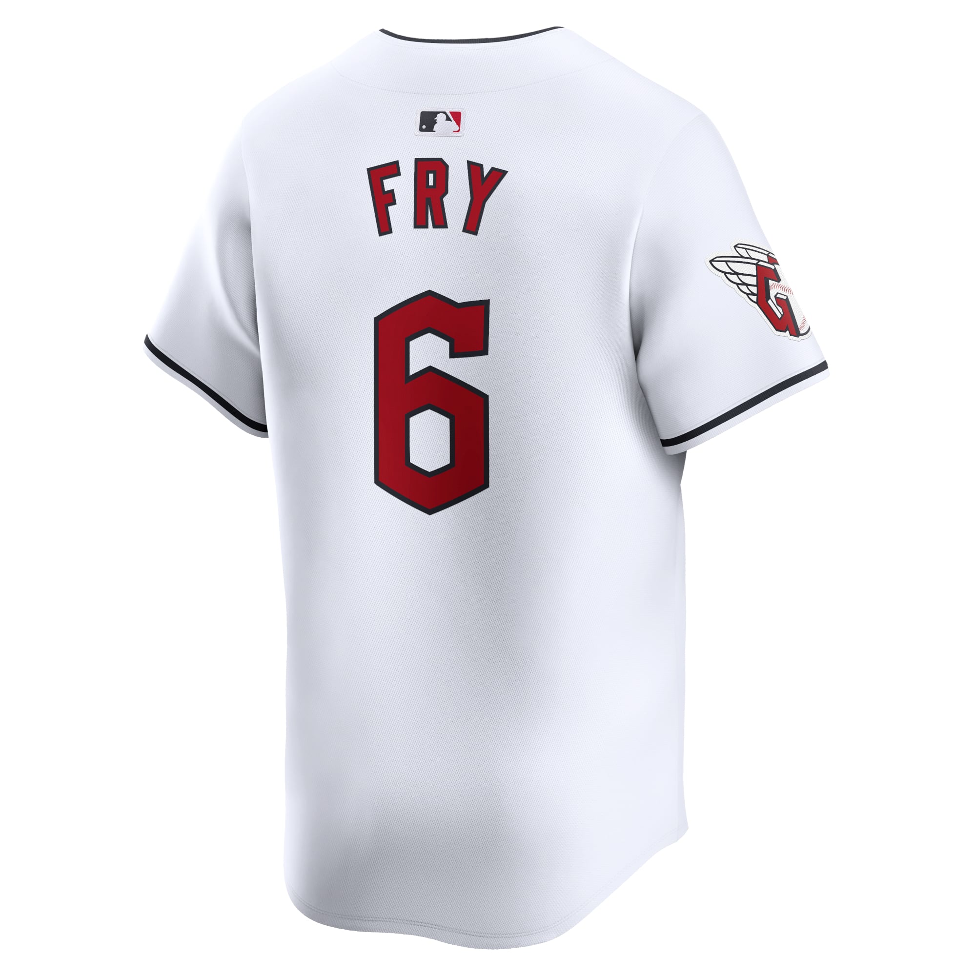 Men's Cleveland Guardians David Fry Nike White Home Limited Player Jersey - 4