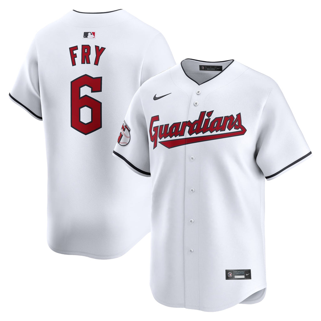 Men's Cleveland Guardians David Fry Nike White Home Limited Player Jersey - 2