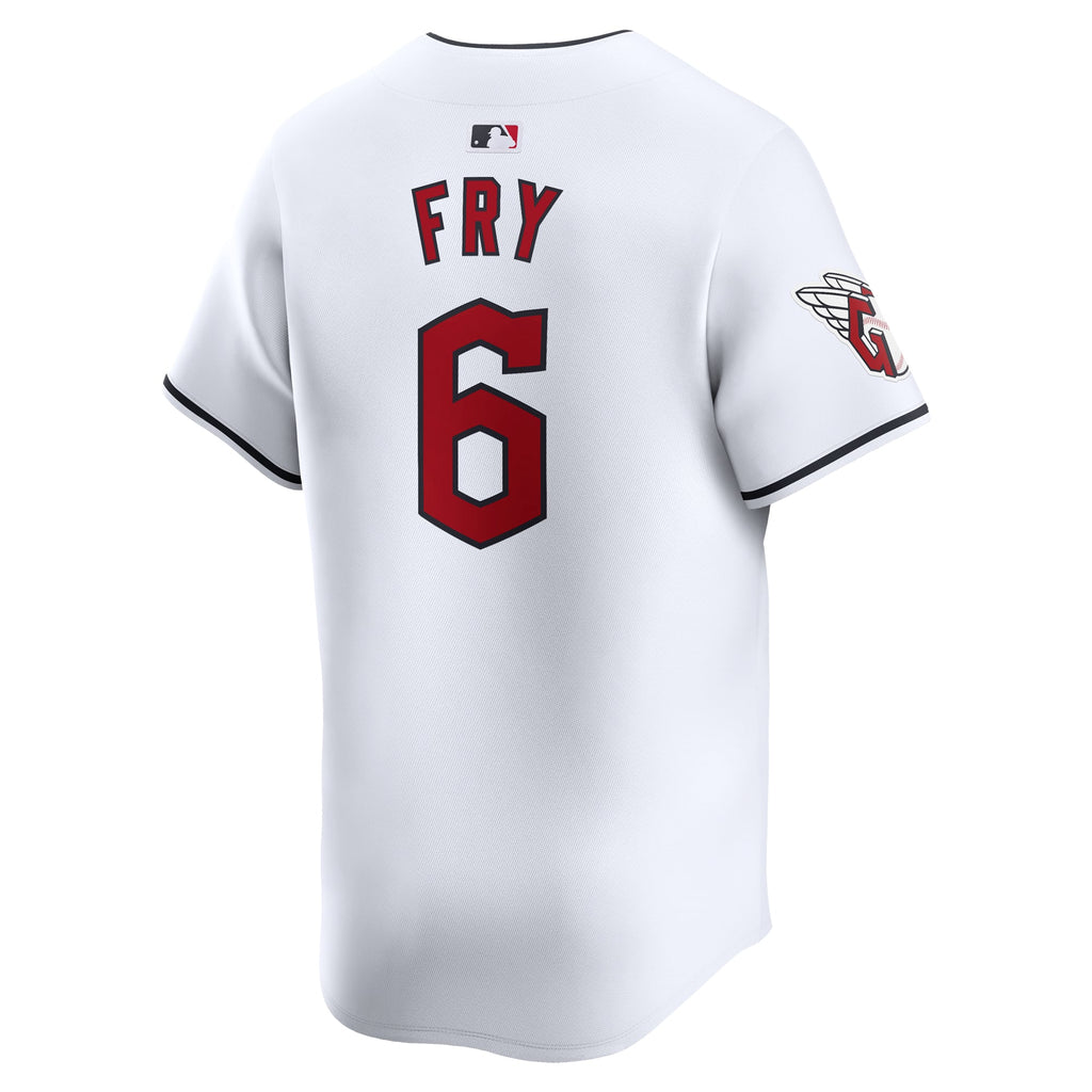Men's Cleveland Guardians David Fry Nike White Home Limited Player Jersey - 4