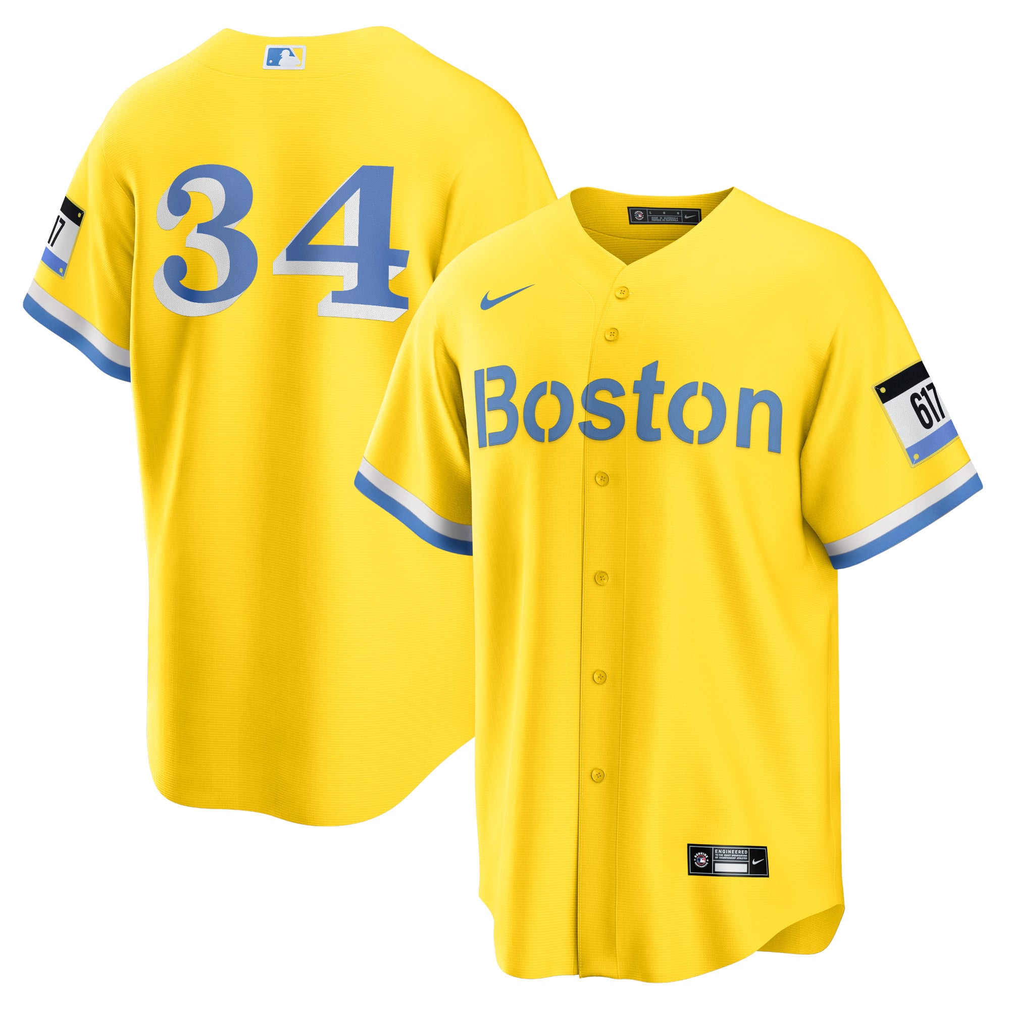 Men's Boston Red Sox David Ortiz Nike Gold Retired Player City Connect Replica Jersey - 2