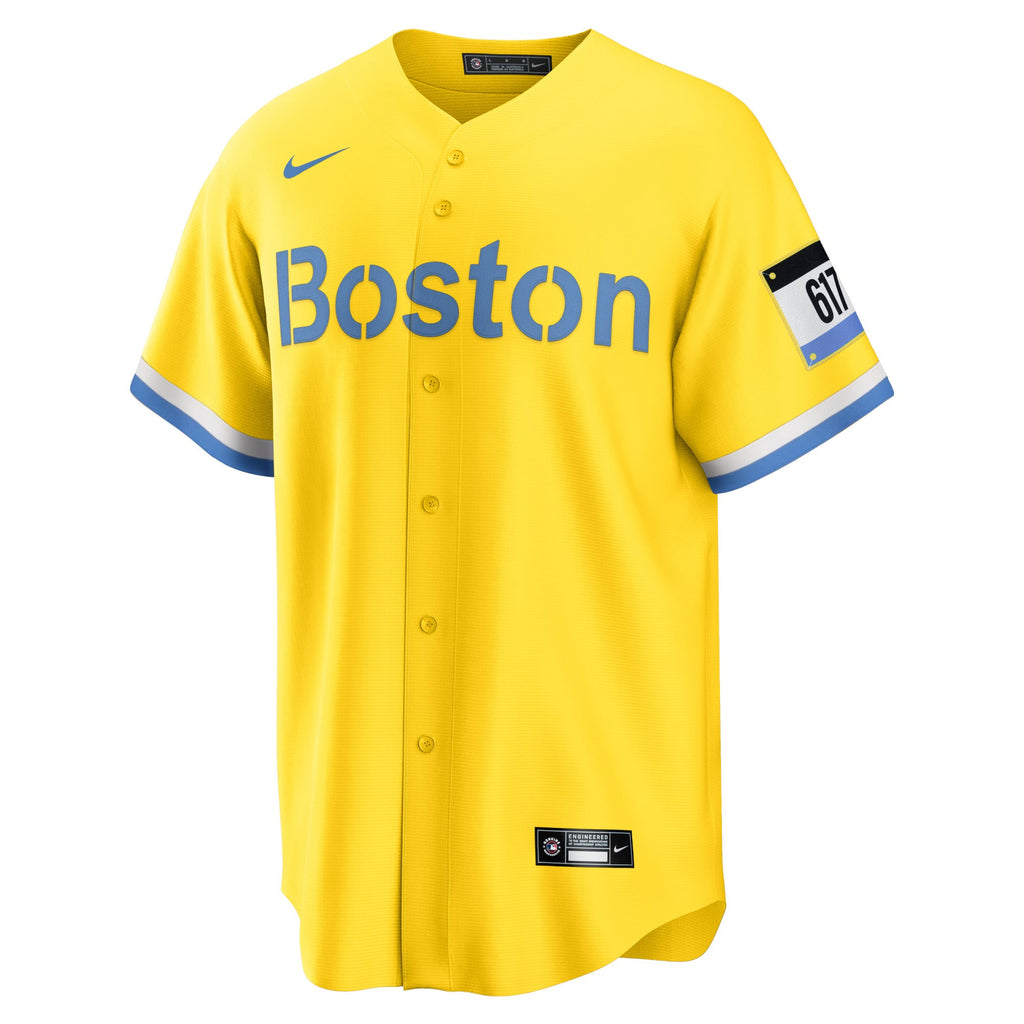Men's Boston Red Sox David Ortiz Nike Gold Retired Player City Connect Replica Jersey - 3