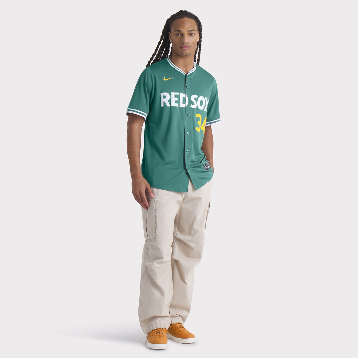 Men's Boston Red Sox David Ortiz Nike Green 2025 City Connect Limited Retired Player Jersey - 7