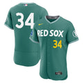 Men's Boston Red Sox David Ortiz Nike Green City Connect Authentic Carry-Over Jersey with Sponsor Patch