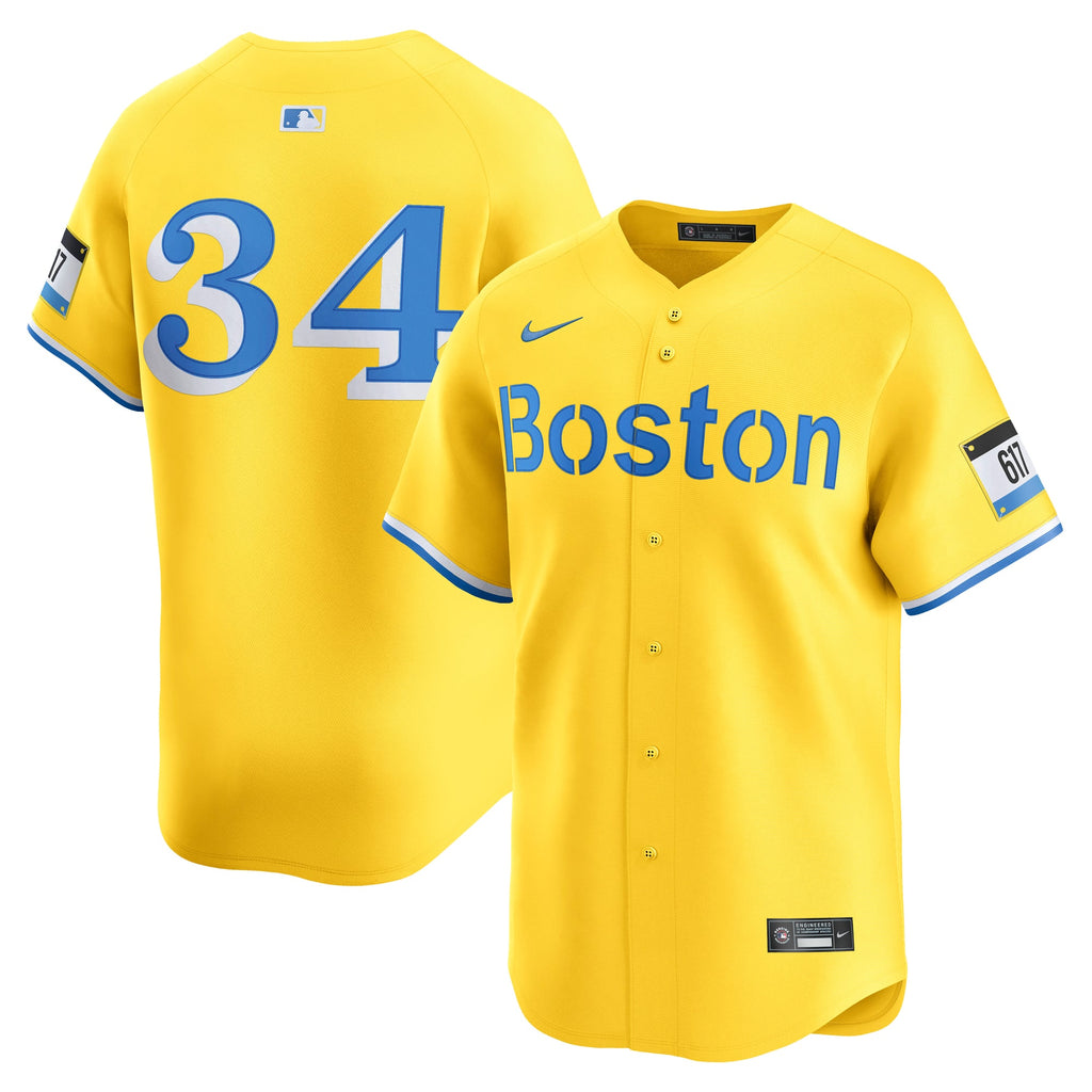 Men's Boston Red Sox David Ortiz Nike Yellow Alternate 3 Limited Player Jersey