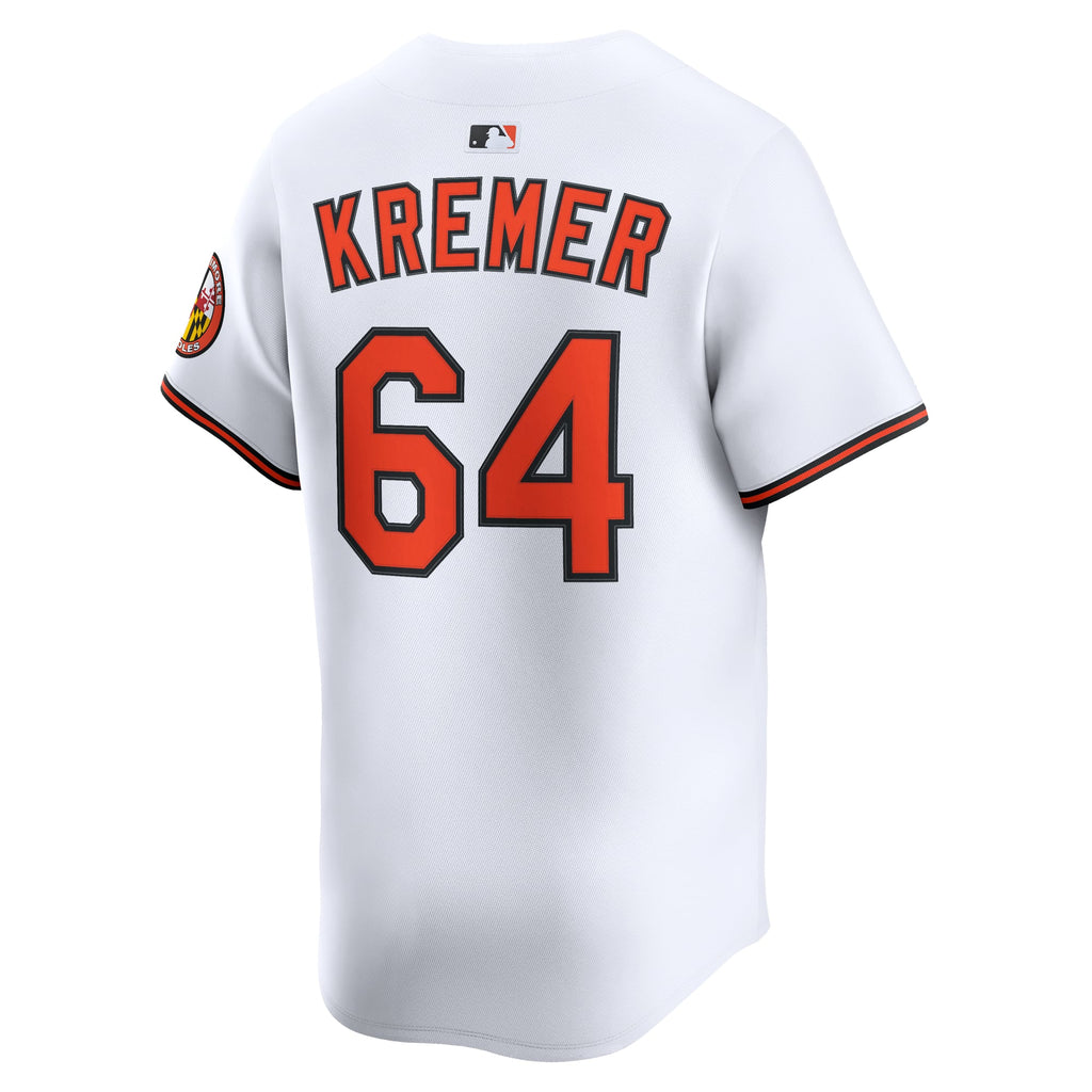 Men's Baltimore Orioles Dean Kremer Nike White Home Limited Player Jersey - 4