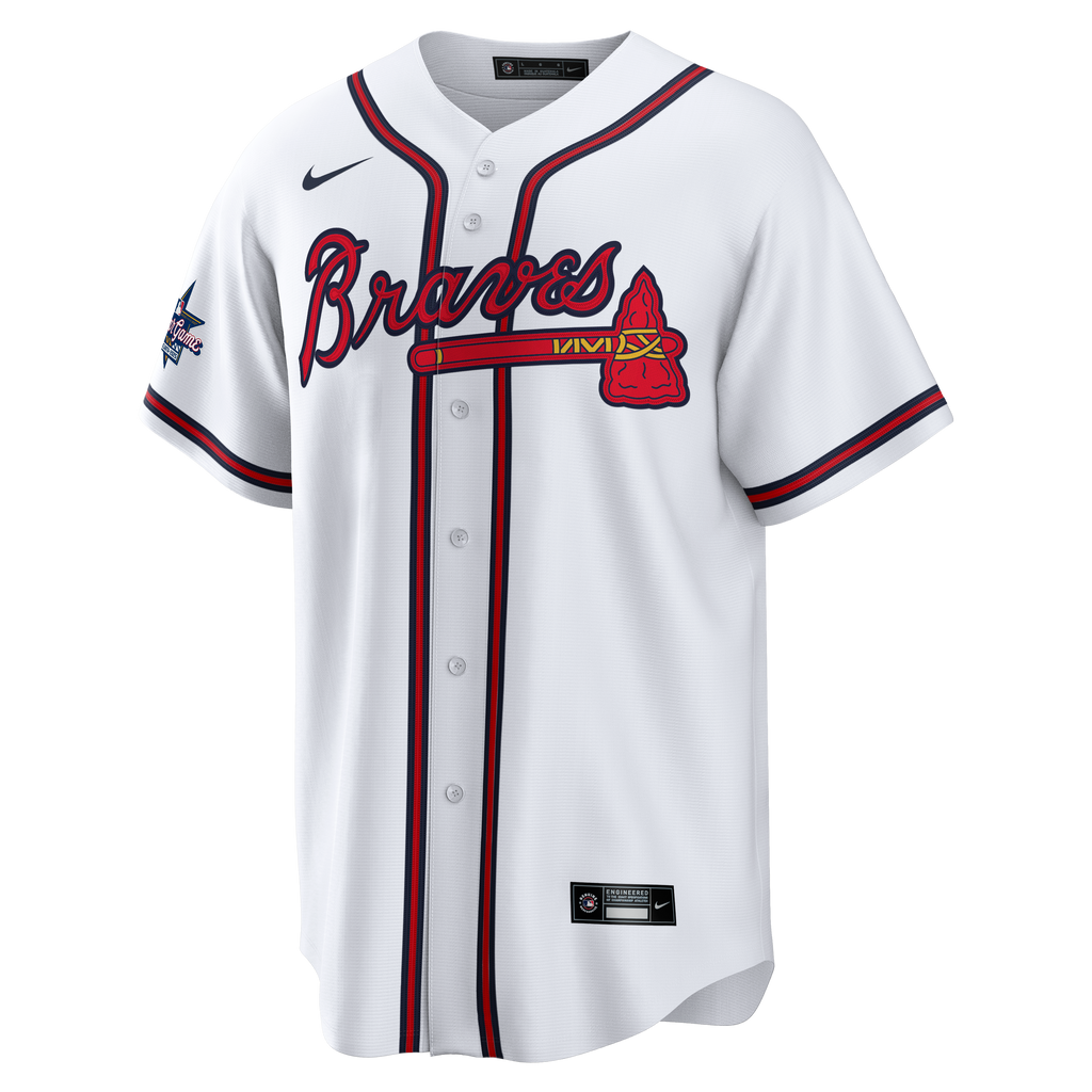 Men's Atlanta Braves Deion Sanders Nike White Home Retired Player Replica Jersey - 3