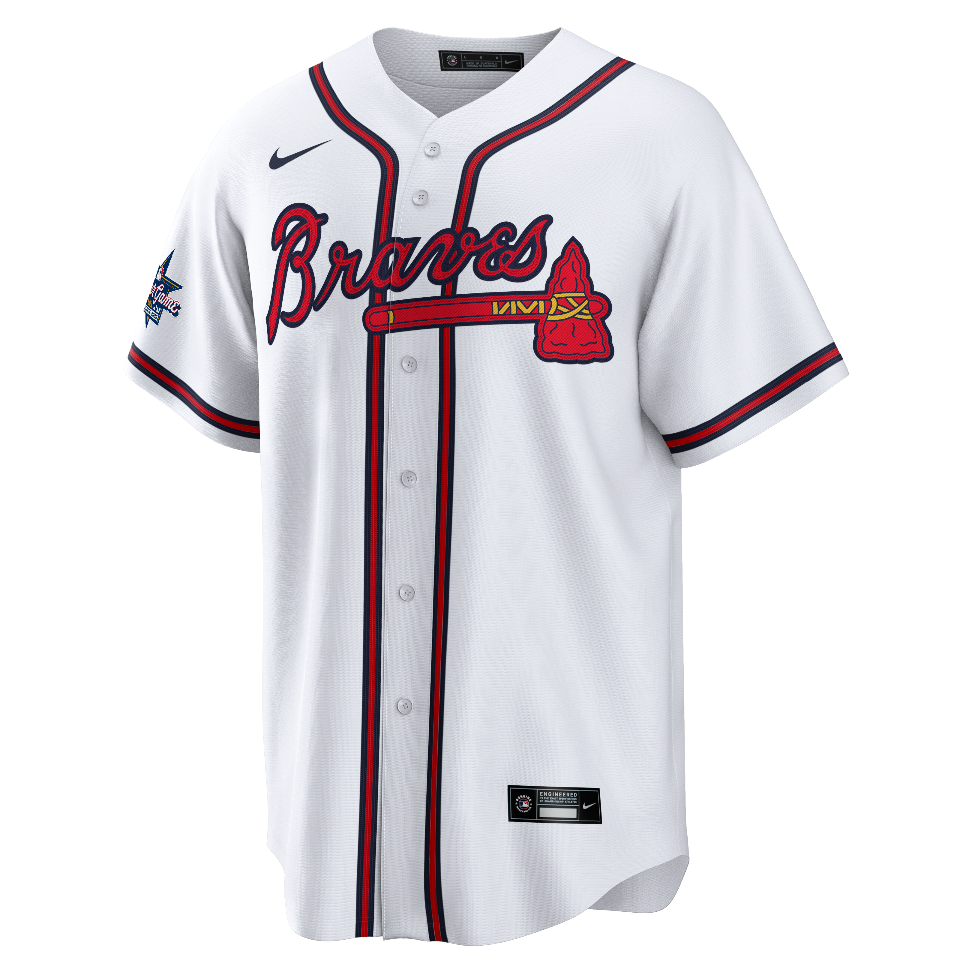 Men's Atlanta Braves Deion Sanders Nike White Home Retired Player Replica Jersey - 3