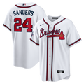 Men's Atlanta Braves Deion Sanders Nike White Home Retired Player Replica Jersey
