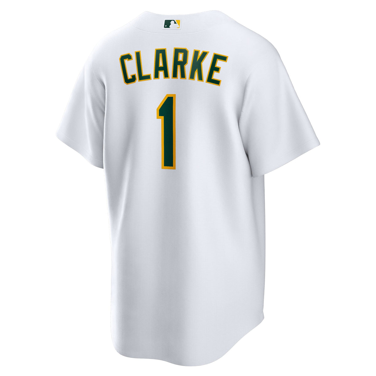 Men's Athletics Denzel Clarke Nike White Home Replica Jersey - 4