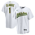 Men's Athletics Denzel Clarke Nike White Home Replica Jersey