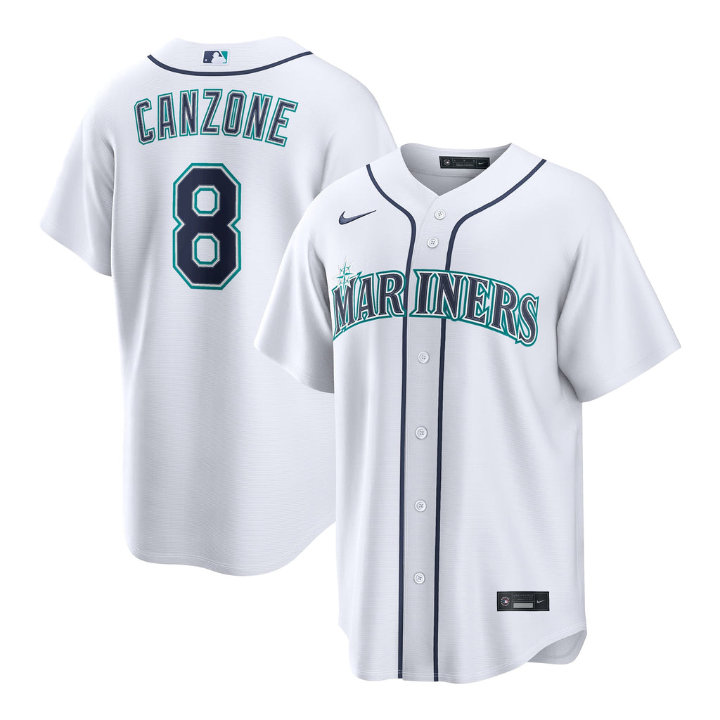 Men's Seattle Mariners Dominic Canzone Nike White Home Replica Jersey - 2