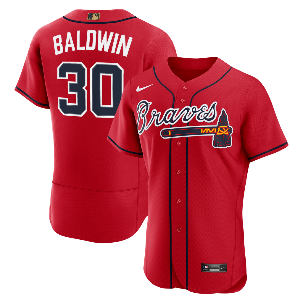 Men's Atlanta Braves Drake Baldwin Nike Red MLB Awards Authentic Jersey - 2