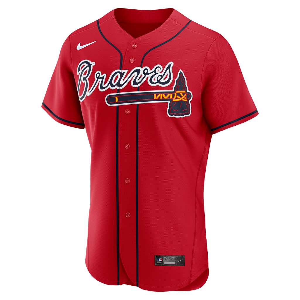Men's Atlanta Braves Drake Baldwin Nike Red MLB Awards Authentic Jersey - 3