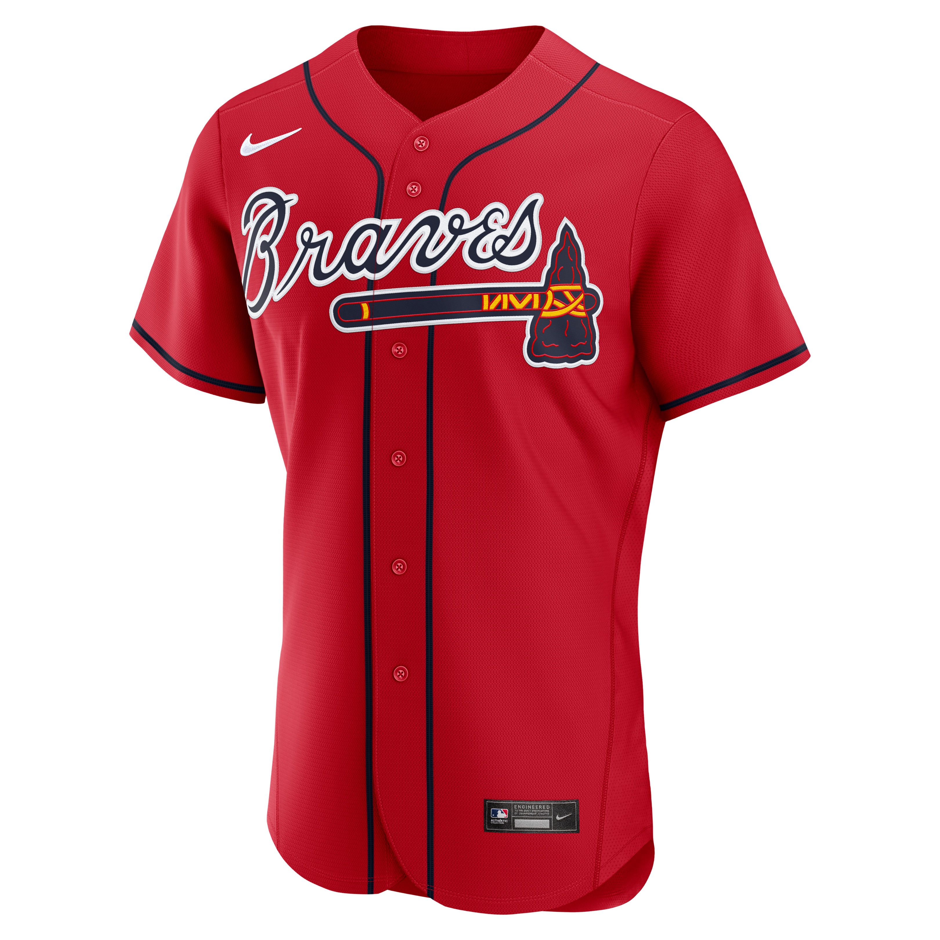 Men's Atlanta Braves Drake Baldwin Nike Red MLB Awards Authentic Jersey - 3