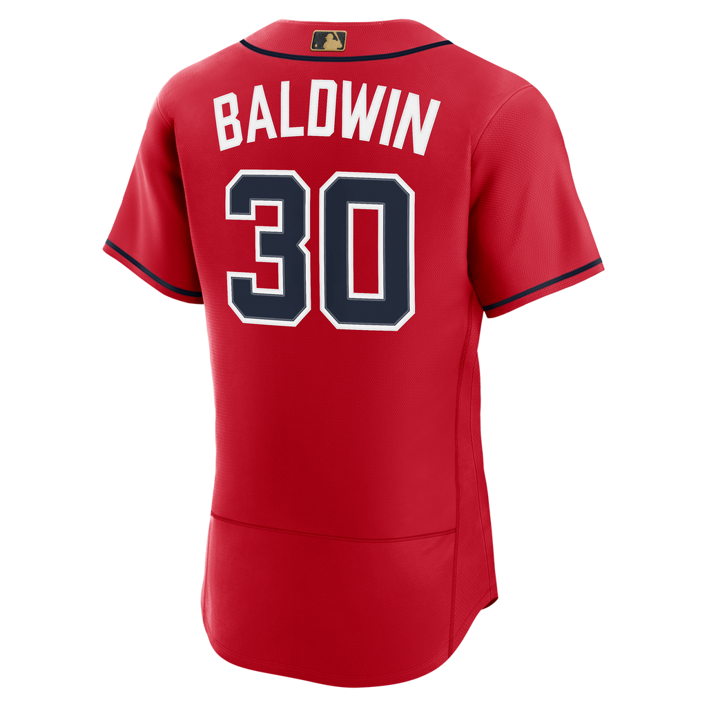 Men's Atlanta Braves Drake Baldwin Nike Red MLB Awards Authentic Jersey - 4