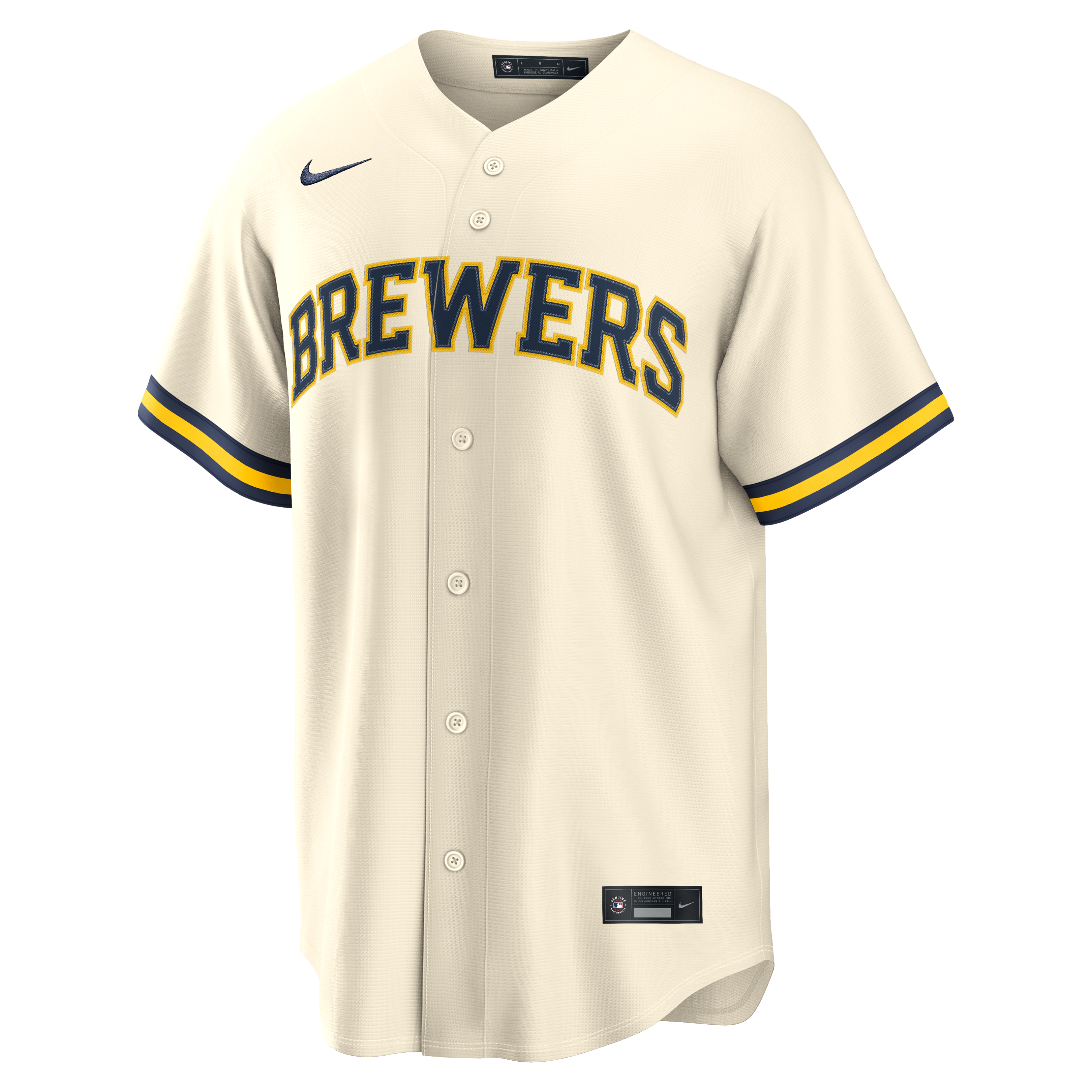 Men's Milwaukee Brewers Dustin May Nike Cream Home Replica Jersey - 5