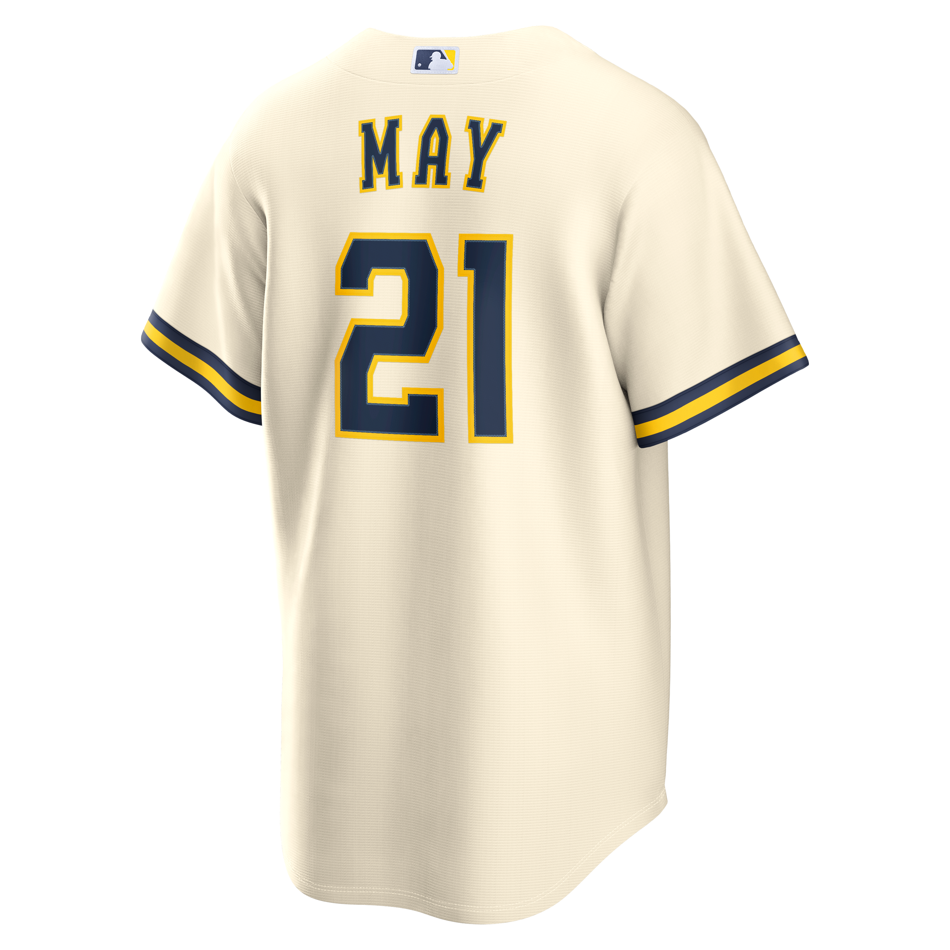 Men's Milwaukee Brewers Dustin May Nike Cream Home Replica Jersey - 6