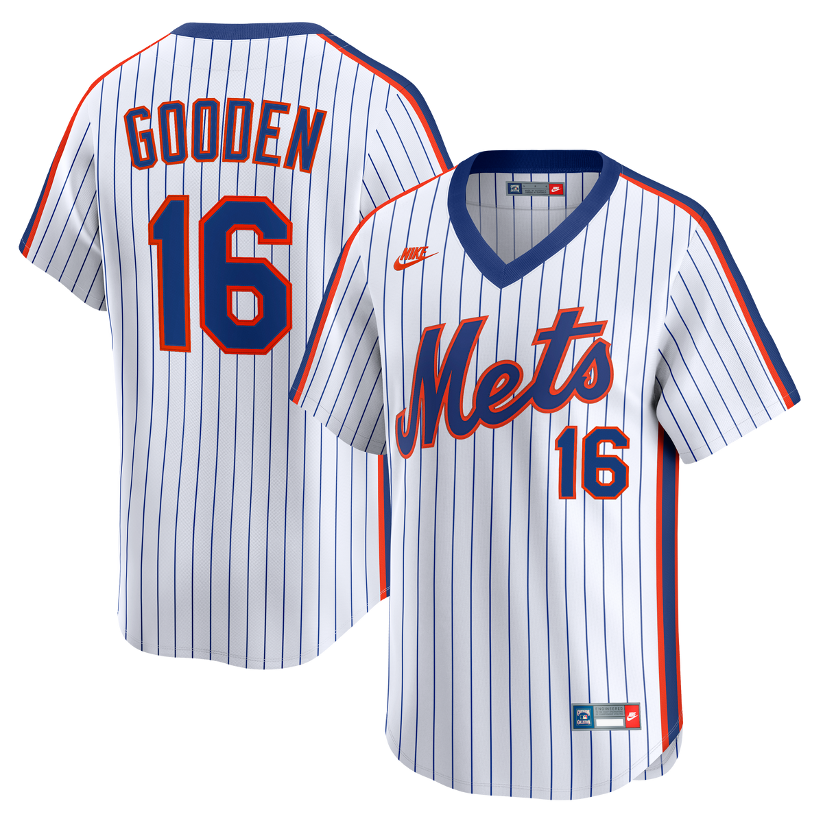 Men's New York Mets Dwight Gooden Nike White Cooperstown Collection Limited Jersey