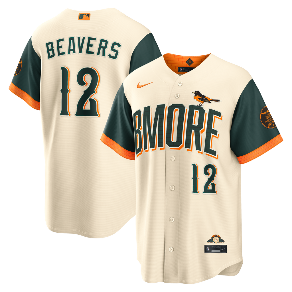 Men's Baltimore Orioles Dylan Beavers Nike Cream 2026 City Connect Stadium Jersey