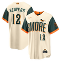Men's Baltimore Orioles Dylan Beavers Nike Cream 2026 City Connect Stadium Jersey