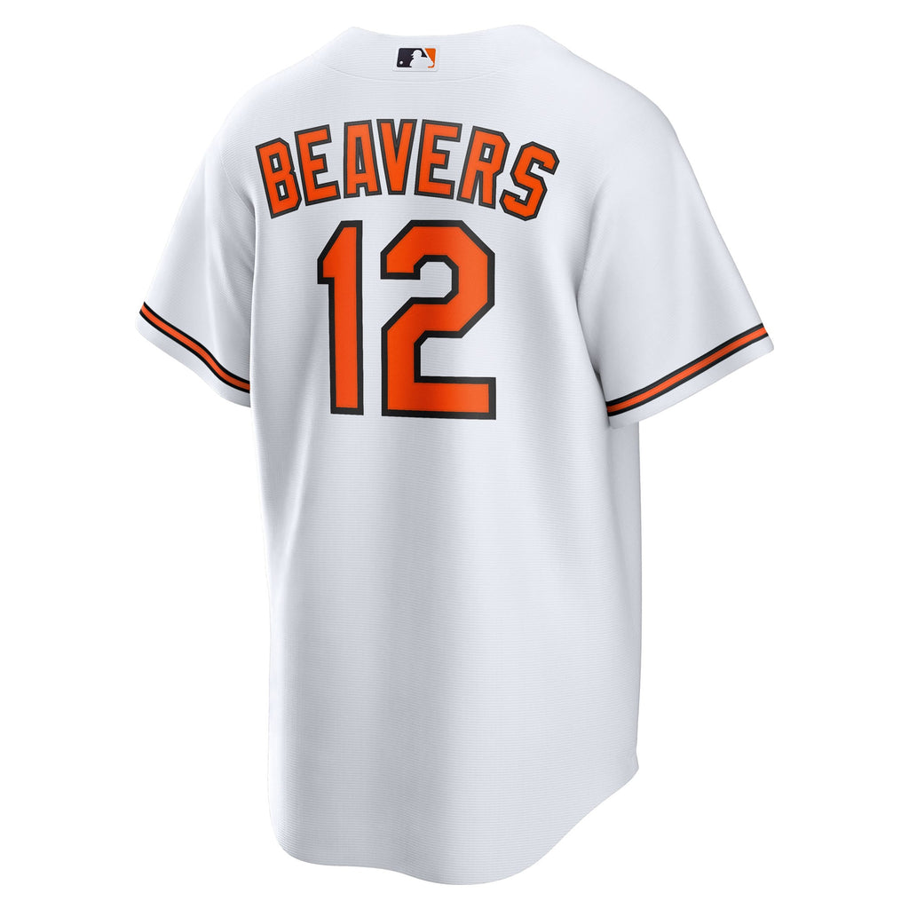 Men's Baltimore Orioles Dylan Beavers Nike White Home Replica Jersey - 4