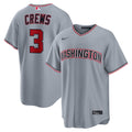 Men's Washington Nationals Dylan Crews Nike Gray Road Replica Jersey
