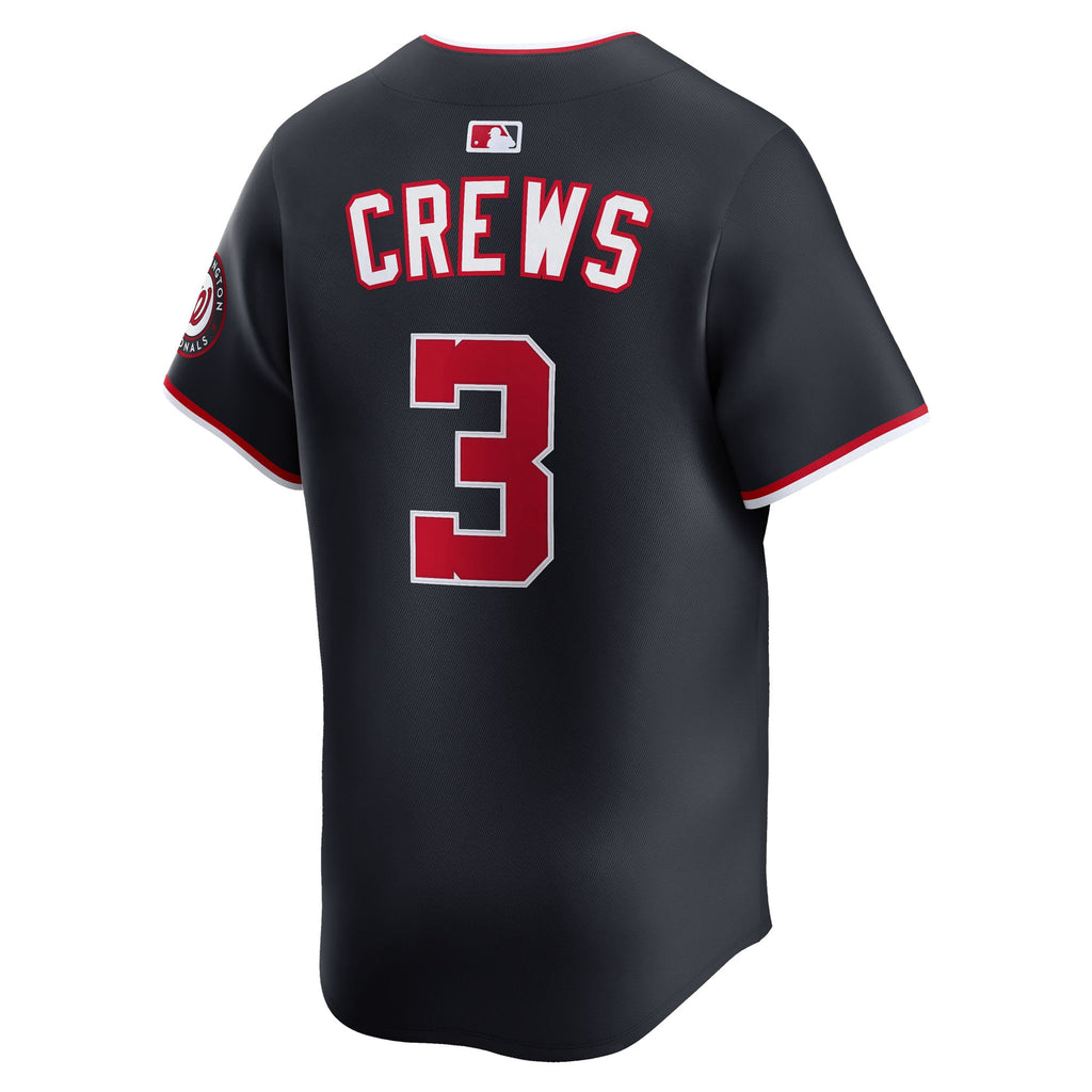 Men's Washington Nationals Dylan Crews Nike Navy Alternate Limited Jersey - 4