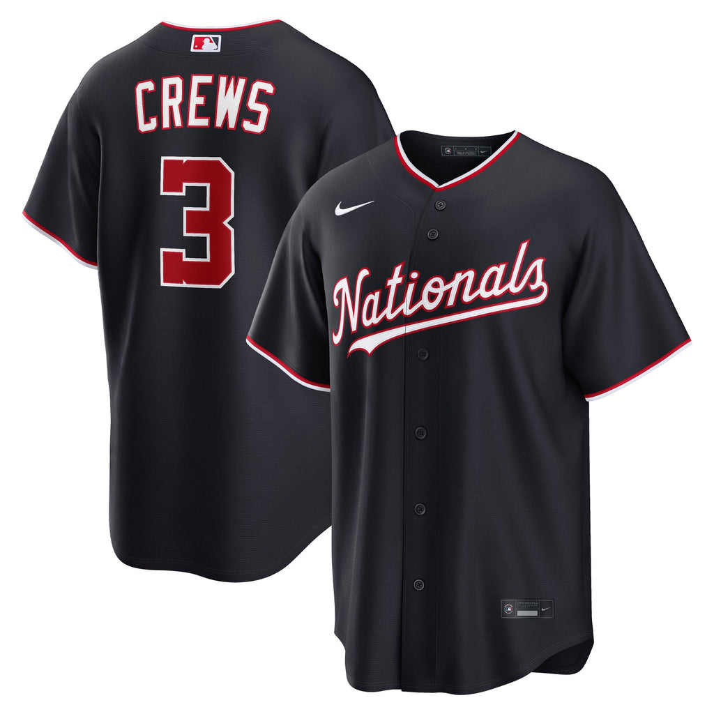 Men's Washington Nationals Dylan Crews Nike Navy Alternate Replica Jersey - 2