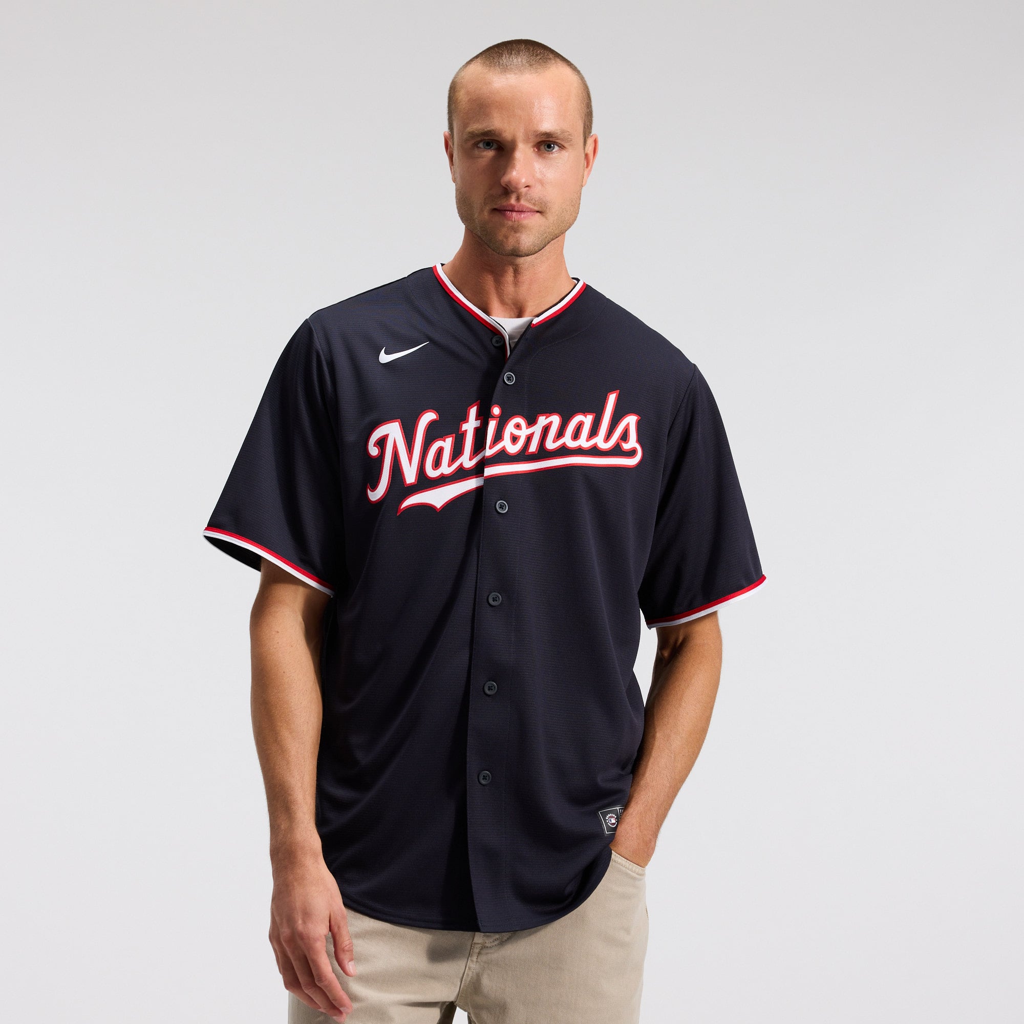 Men's Washington Nationals Dylan Crews Nike Navy Alternate Replica Jersey - 3