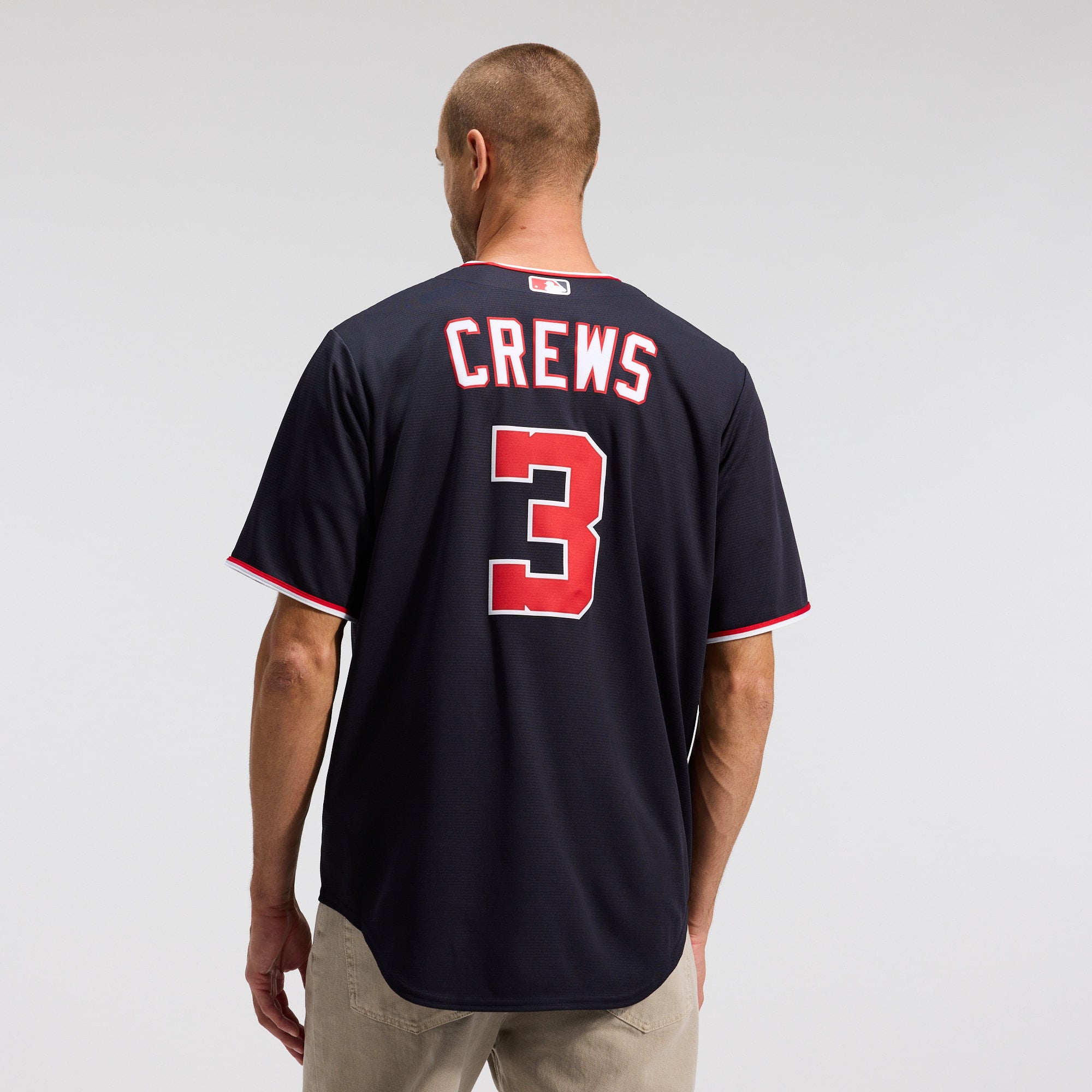 Men's Washington Nationals Dylan Crews Nike Navy Alternate Replica Jersey - 4