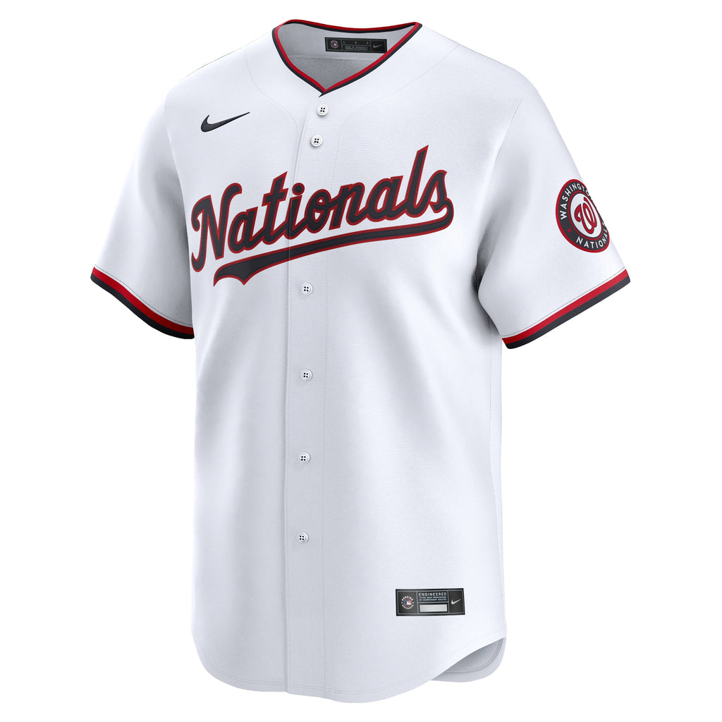 Men's Washington Nationals Dylan Crews Nike White Home Limited Player Jersey - 3