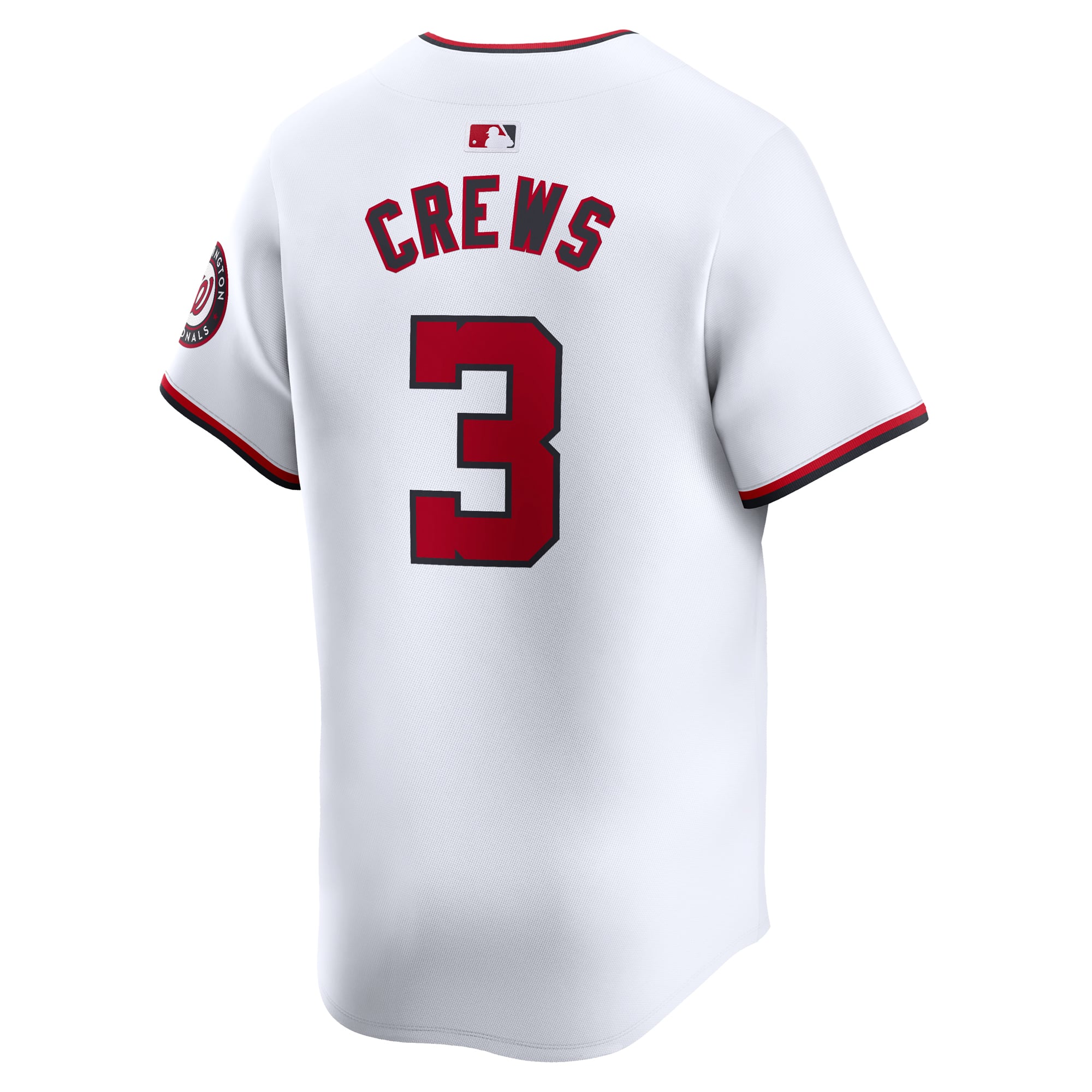 Men's Washington Nationals Dylan Crews Nike White Home Limited Player Jersey - 4