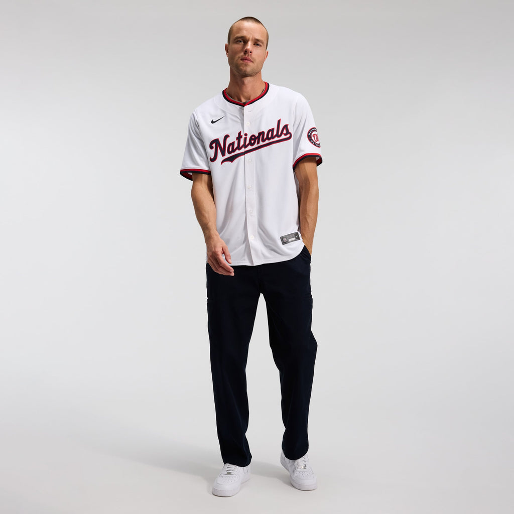 Men's Washington Nationals Dylan Crews Nike White Home Limited Player Jersey - 5