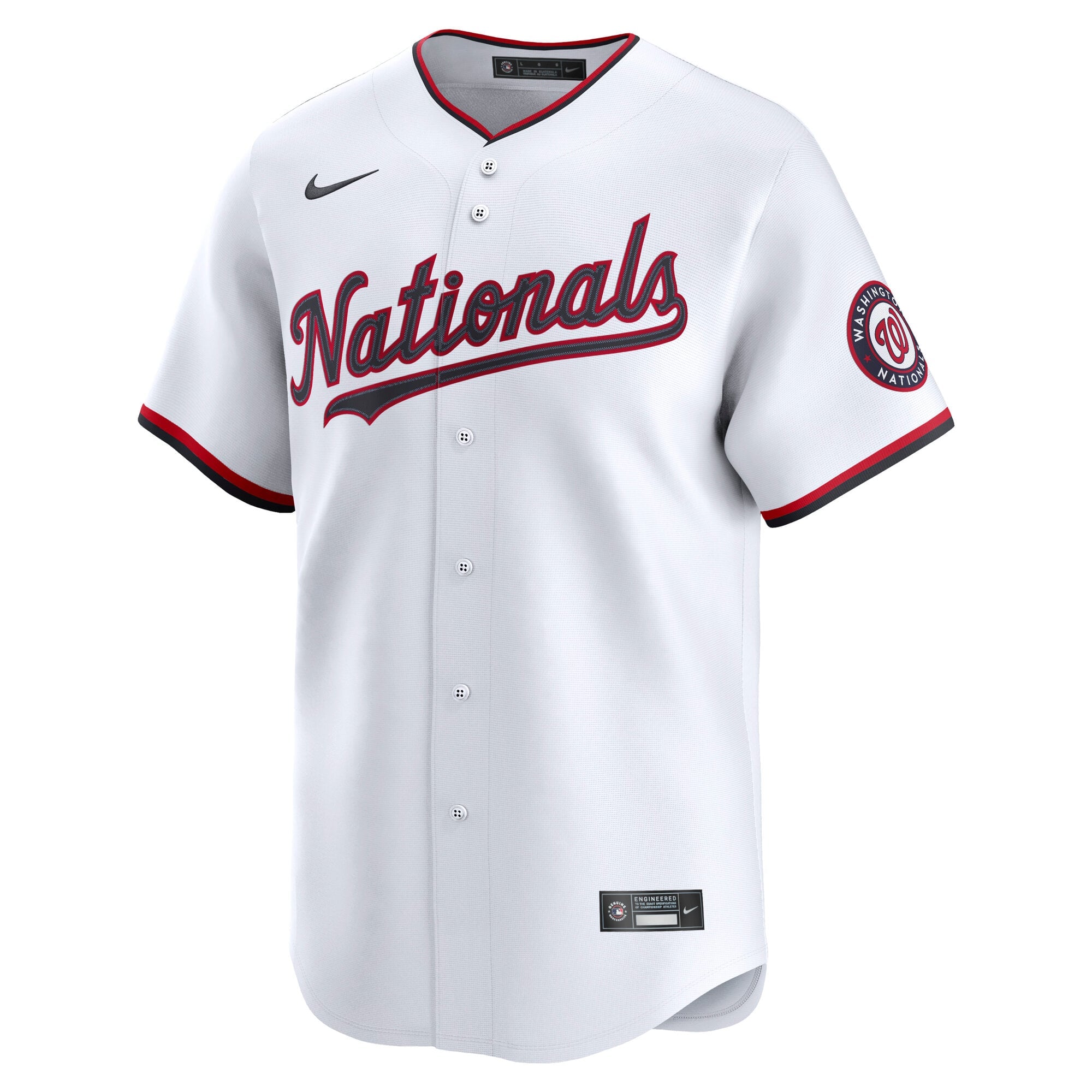 Men's Washington Nationals Dylan Crews Nike White Home Limited Player Jersey - 7