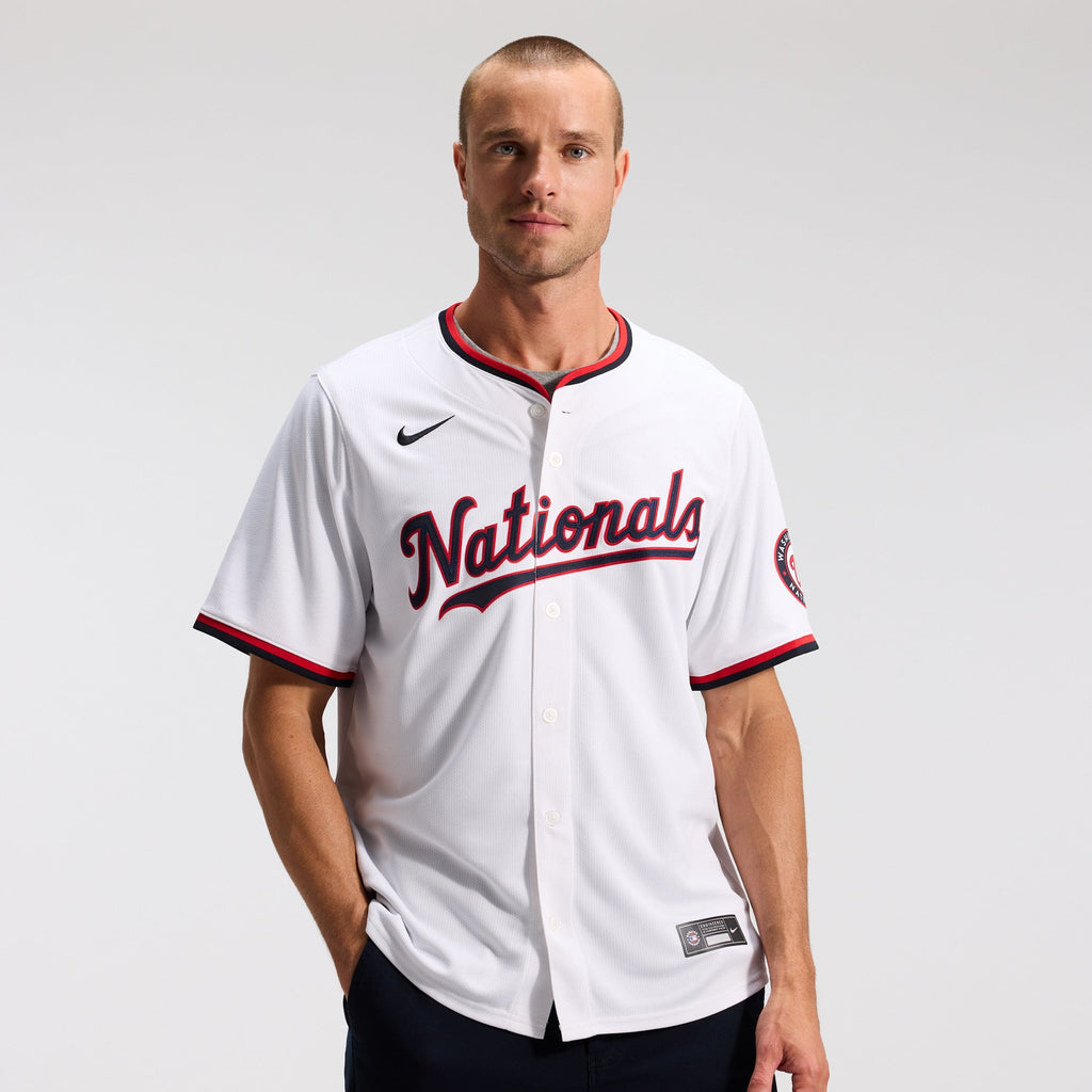 Men's Washington Nationals Dylan Crews Nike White Home Limited Player Jersey - 3