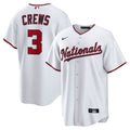 Men's Washington Nationals Dylan Crews Nike White Home Replica Jersey
