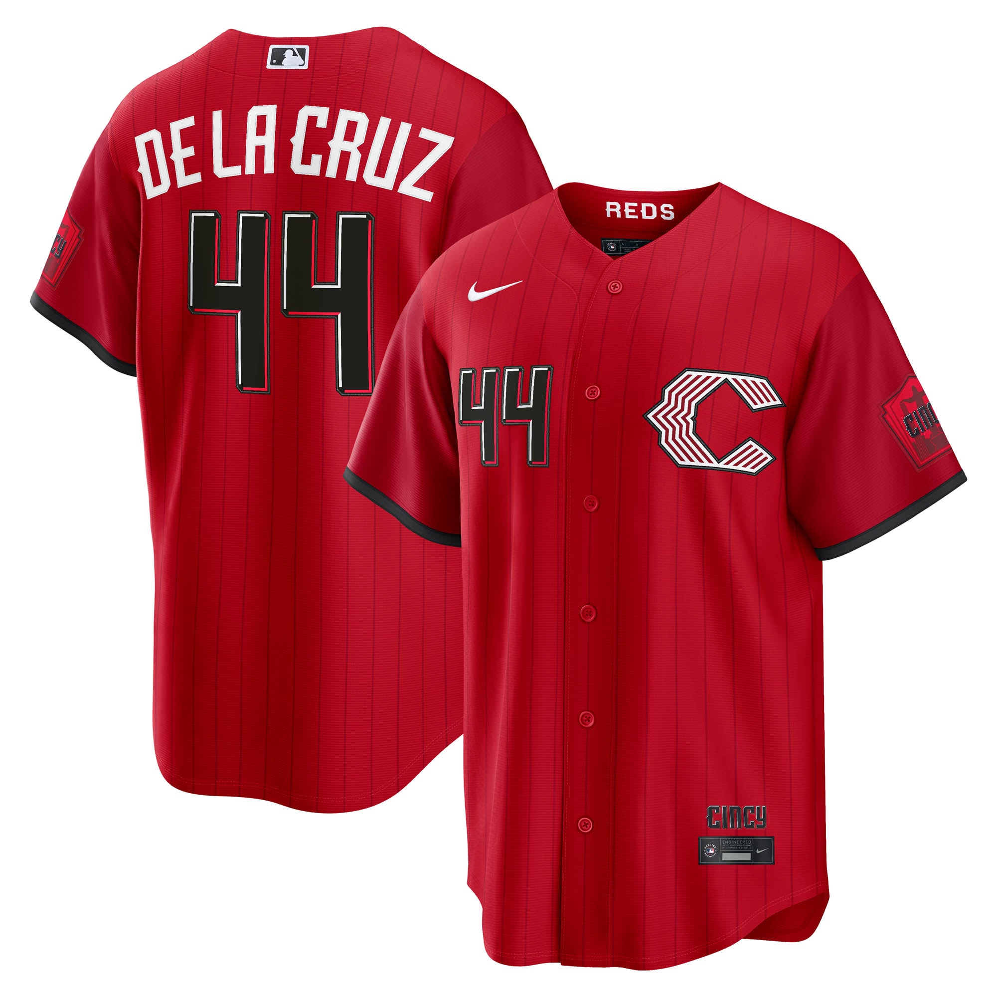 Men's Cincinnati Reds Elly De La Cruz Nike Red 2026 City Connect Stadium Jersey - 2