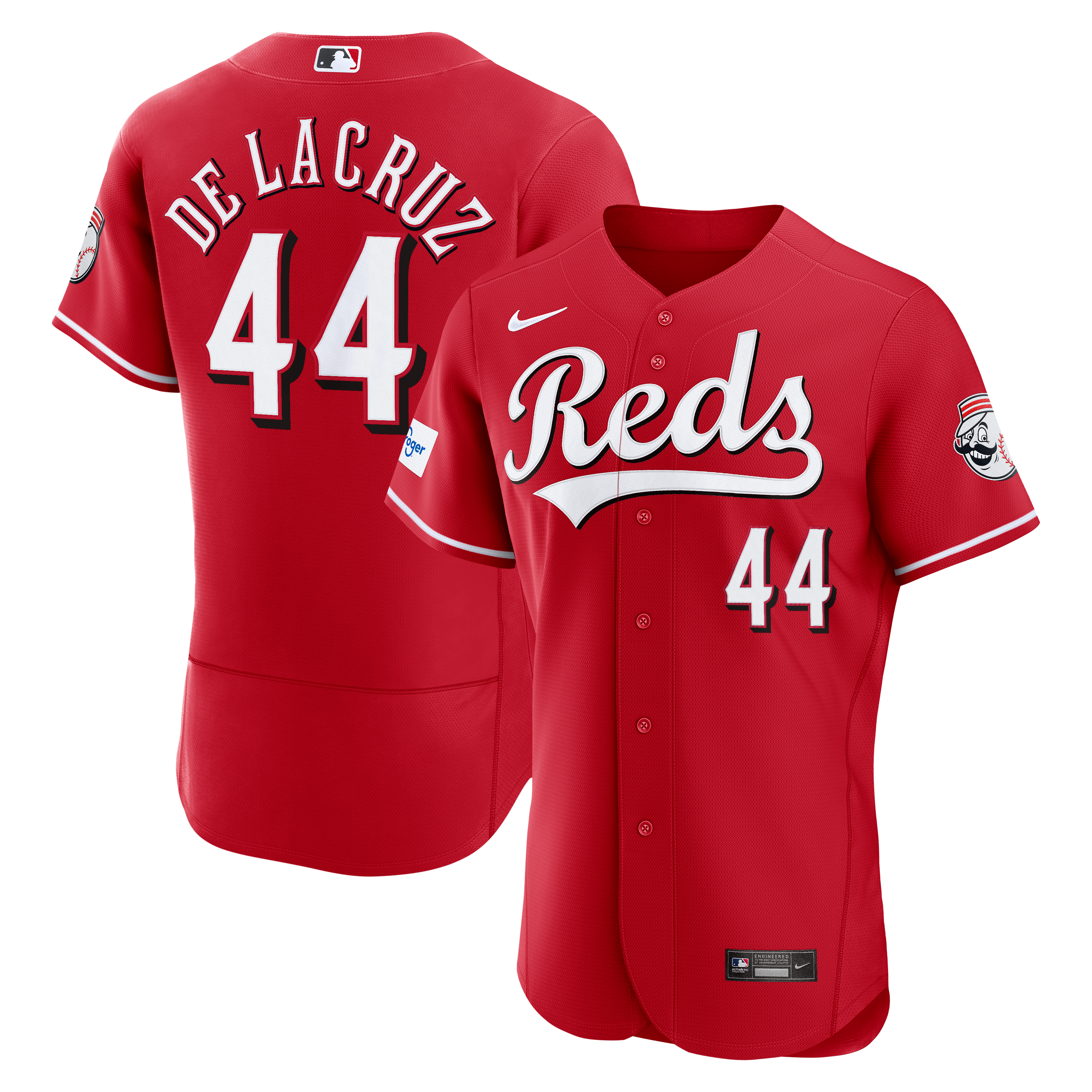 Men's Cincinnati Reds Elly De La Cruz Nike Red Alternate Authentic Sponsor Patch Jersey - 2