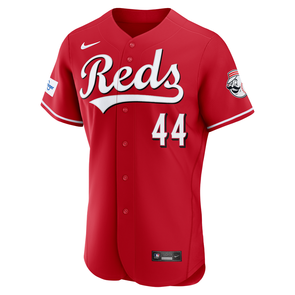 Men's Cincinnati Reds Elly De La Cruz Nike Red Alternate Authentic Sponsor Patch Jersey - 3