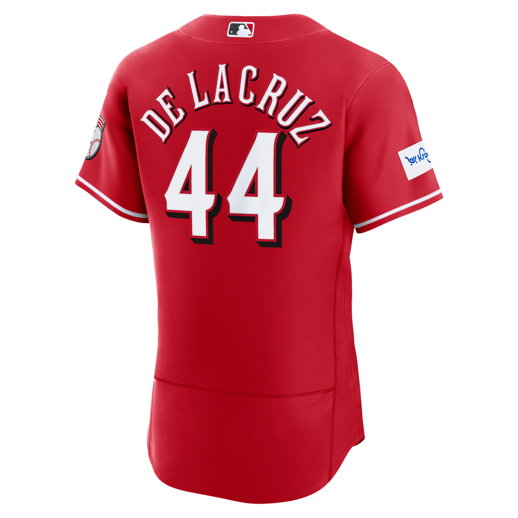 Men's Cincinnati Reds Elly De La Cruz Nike Red Alternate Authentic Sponsor Patch Jersey - 4