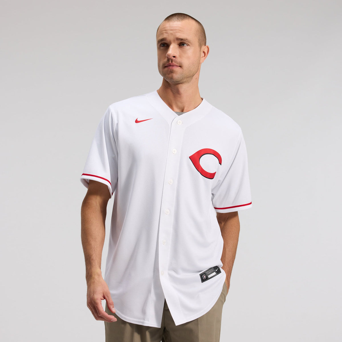Men's Cincinnati Reds Elly De La Cruz Nike White Alternate 2 Replica Jersey - 3