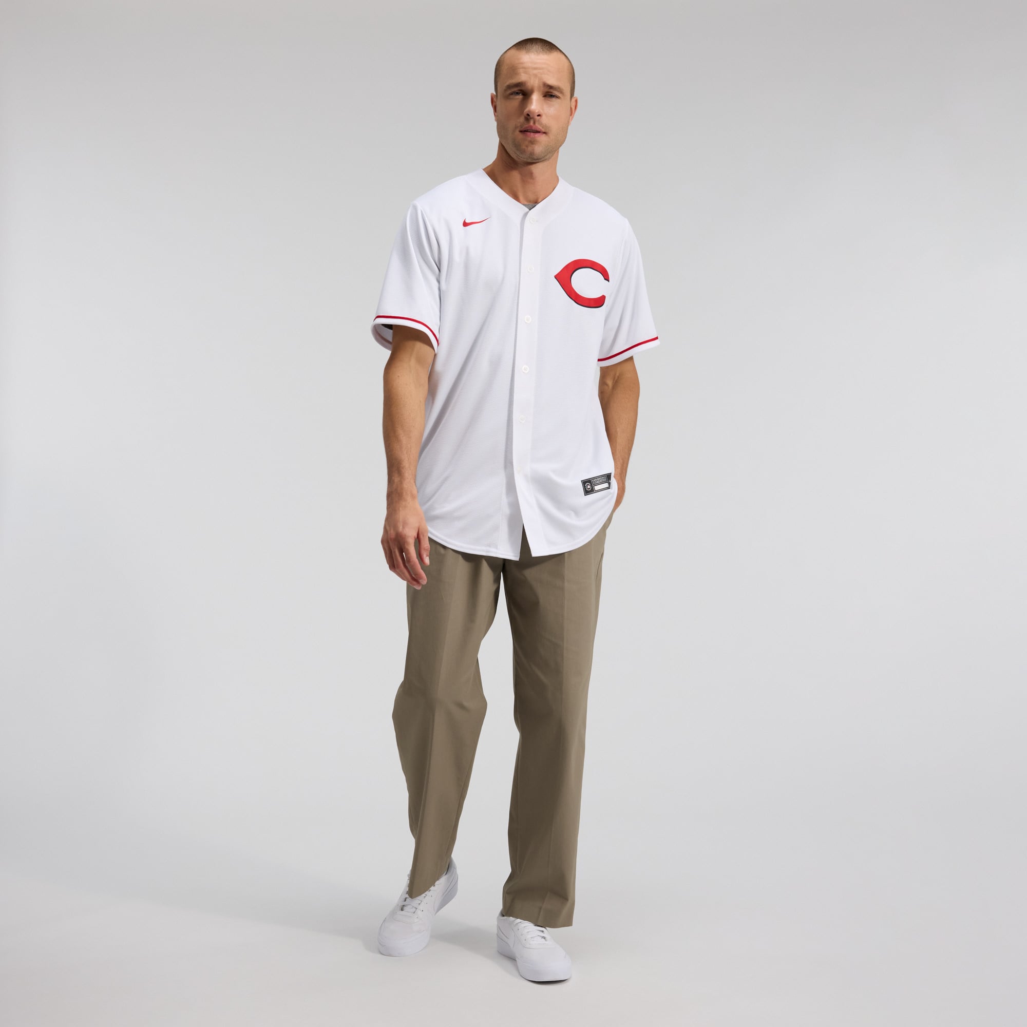 Men's Cincinnati Reds Elly De La Cruz Nike White Alternate 2 Replica Jersey - 5